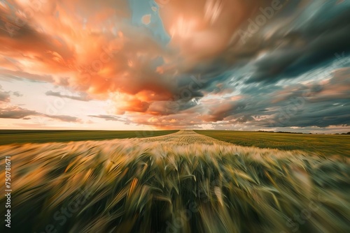 Spectacular time-lapse of a field transitioning from dawn to dusk Capturing the dynamic beauty of nature s light and cloud movements