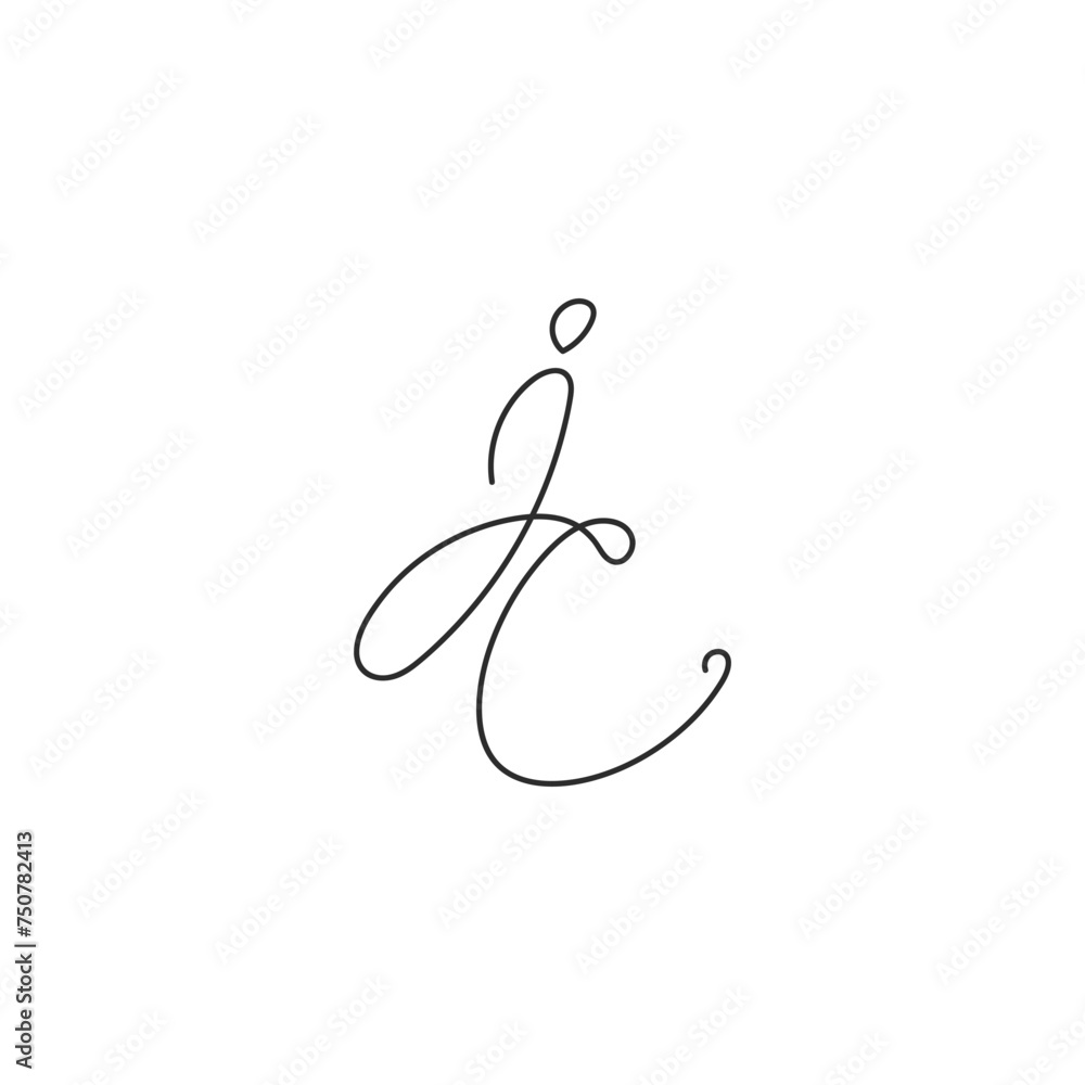 JC, CJ, J AND C Abstract initial monogram letter alphabet logo design