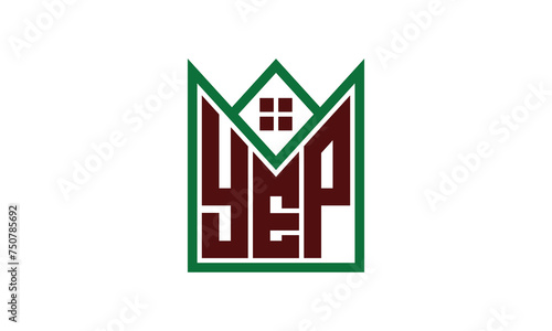 YEP initial letter real estate builders logo design vector. construction, housing, home marker, property, building, apartment, flat, compartment, business, corporate, house rent, rental, commercial