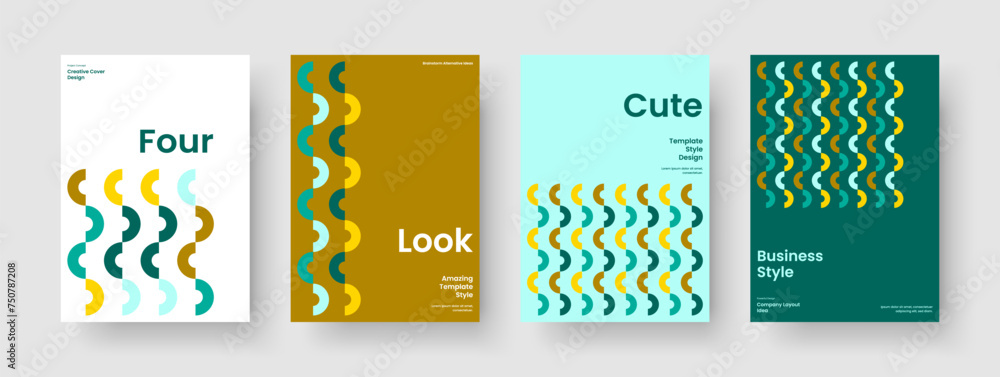 Fototapeta premium Geometric Brochure Layout. Isolated Banner Design. Modern Flyer Template. Poster. Book Cover. Business Presentation. Background. Report. Journal. Magazine. Newsletter. Advertising. Catalog