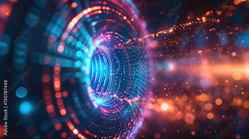 The Technology Concept, of a digital glowing colored neural network, generative ai The Technology Concept, of a digital glowing colored neural network, generative ai