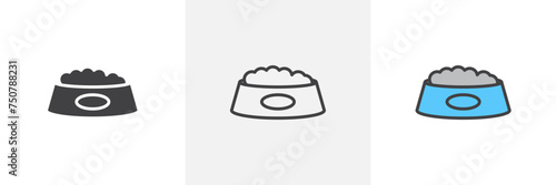 Cat Food Isolated Line Icon Style Design. Simple Vector Illustration