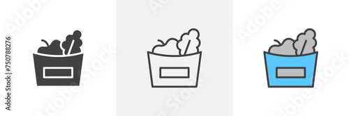 Groceries Isolated Line Icon Style Design. Simple Vector Illustration