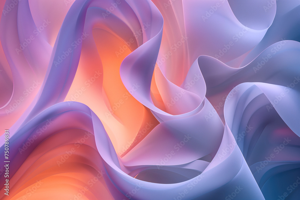 Fototapeta premium Abstract background with waves. Surreal landscape. Background image. Created with Generative AI technology.