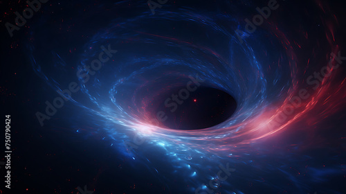 A vector representation of a wormhole in space.