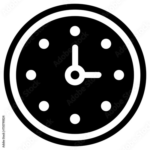 time icon, simple vector design