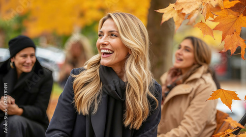 A group of female friends h...