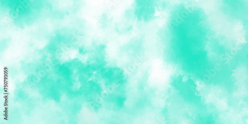 Blue sky with white clouds Abstract nature background of romantic summer. Sunny sky blue light watercolor aquarelle painting brush effect. Fantastic fuzzy and puffy blue sky for design.