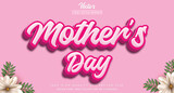 vector mother's day editable text effect