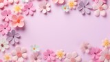 Pink and White Flowers Blooming on Pink Background