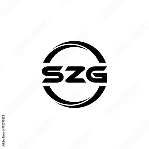 SZG letter logo design with white background in illustrator, cube logo, vector logo, modern alphabet font overlap style. calligraphy designs for logo, Poster, Invitation, etc.