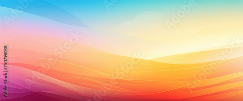 Vibrant sunrise gradient background bursting with life, mixing radiant colors to inspire graphic design endeavors.