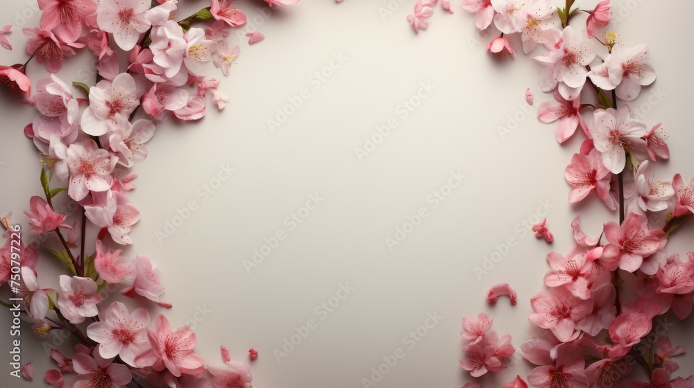 Pink Flowers Arranged in Circle