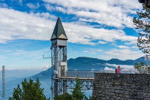 Hammetschwand elevator, Europe's highest free-standing open-air elevator in Switzerland.