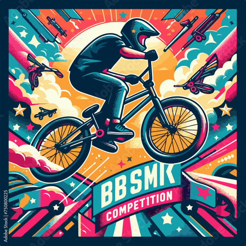 bmx sport bike poster competition pop art