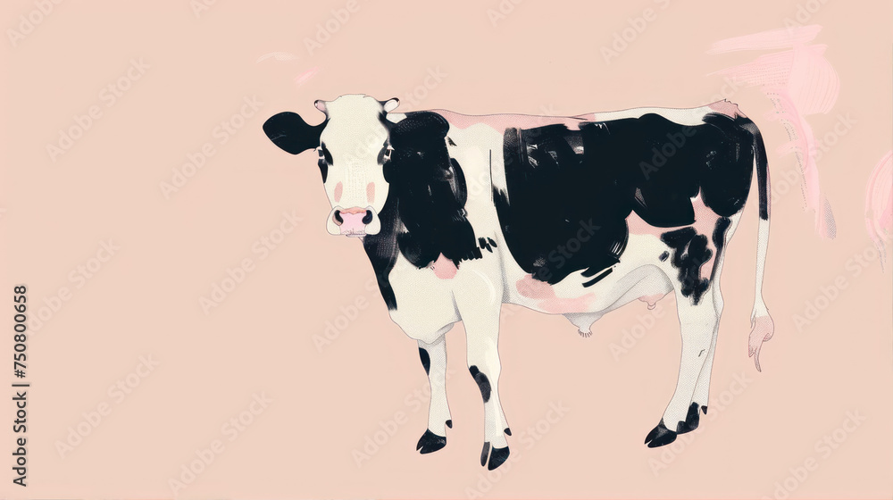 Cow illustration in minimalistic style
Cow illustration in minimalistic style