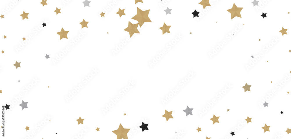 Obraz premium Heavenly Golden Shower: 3D Illustration Brings the Beauty of Stars to Life