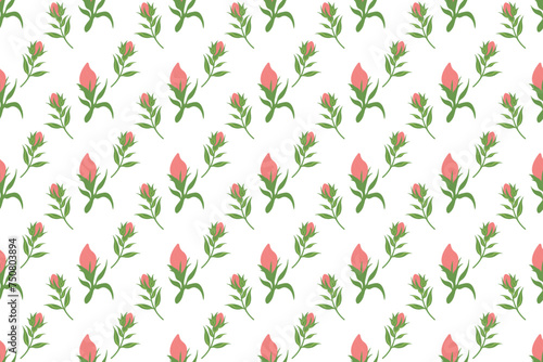  Garden flower, plants, botanical, seamless vector design for fashion, fabric, wallpaper and all prints on white background. Spring pattern. Summer pattern