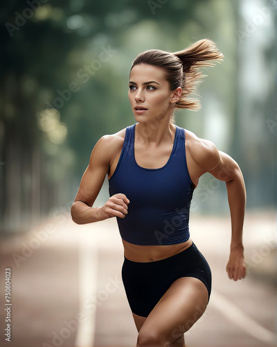 Picture Perfect Athletic Woman, created with Generative AI technology