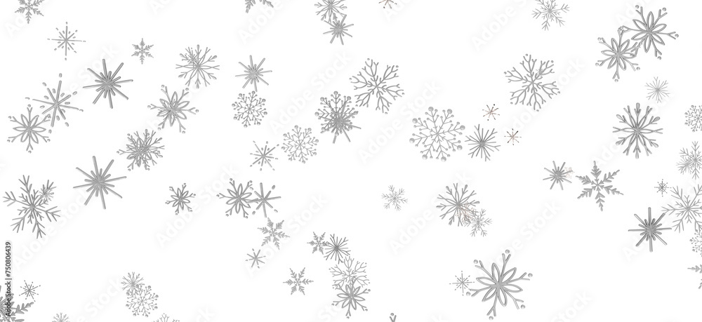 Sparkling Snowfall: Dynamic 3D Illustration of Falling Christmas Snowflakes Sparkling Snowfall: Dynamic 3D Illustration of Falling Christmas Snowflakes