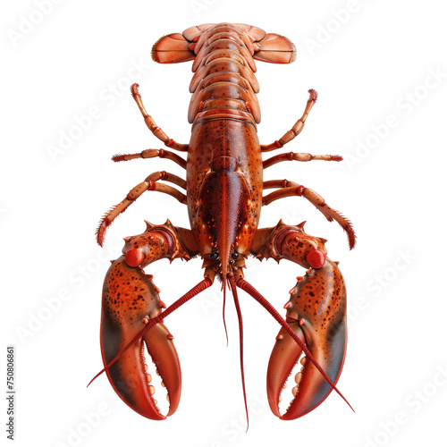 Photo of lobster isolated on transparent background