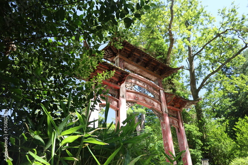 asian  garden in Vincennes park photo