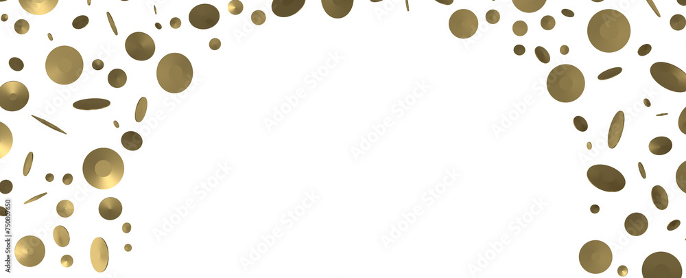Sprinkle of Success: Spectacular 3D Illustration Showcasing Cascading Gold Confetti Sprinkle of Success: Spectacular 3D Illustration Showcasing Cascading Gold Confetti