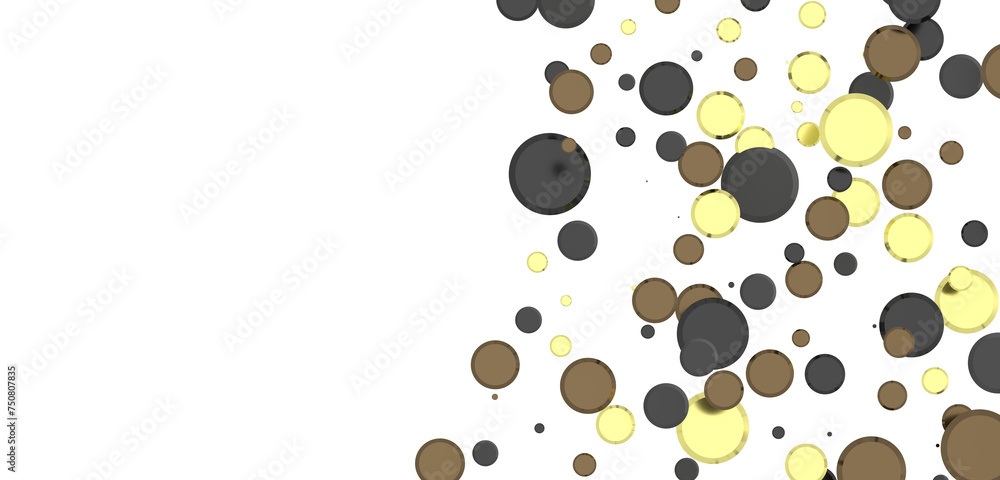 Cascading Celebration: Striking 3D Illustration Showcasing an Abundance of gold Confetti Cascading Celebration: Striking 3D Illustration Showcasing an Abundance of gold Confetti