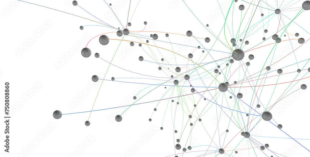 Abstract network of physical devices on the Internet using a network connection Abstract network of physical devices on the Internet using a network connection