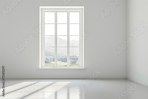 White empty room with window