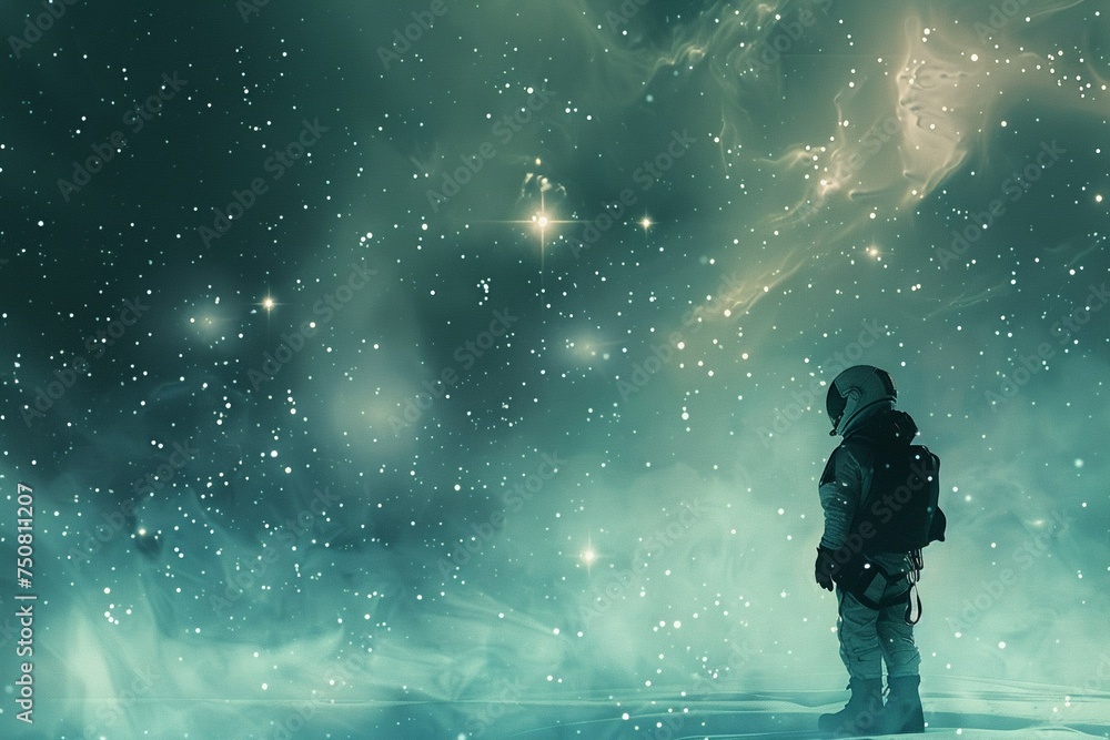 Fototapeta premium Create digital art inspired by space exploration imagining future missions and distant worlds