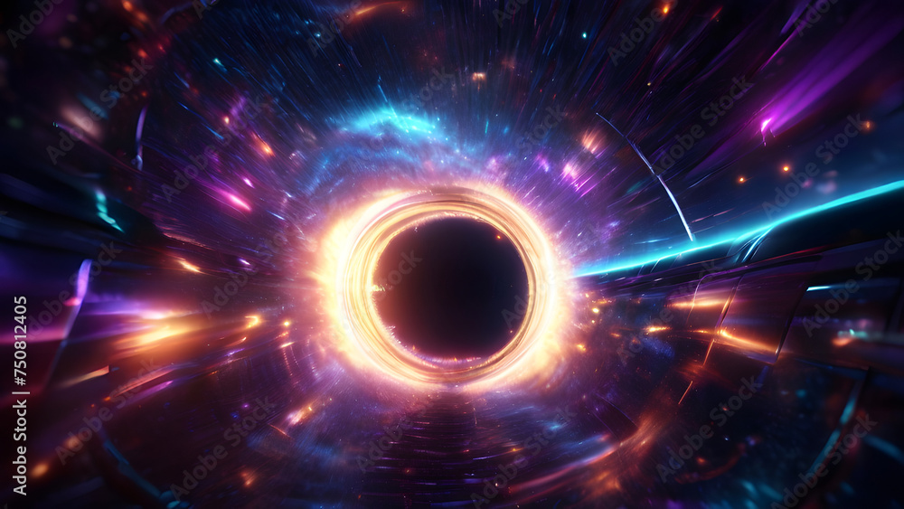 Obraz premium background with glowing circles