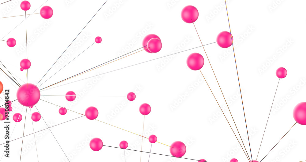 Concept of AI technology, Motion of digital data flow.