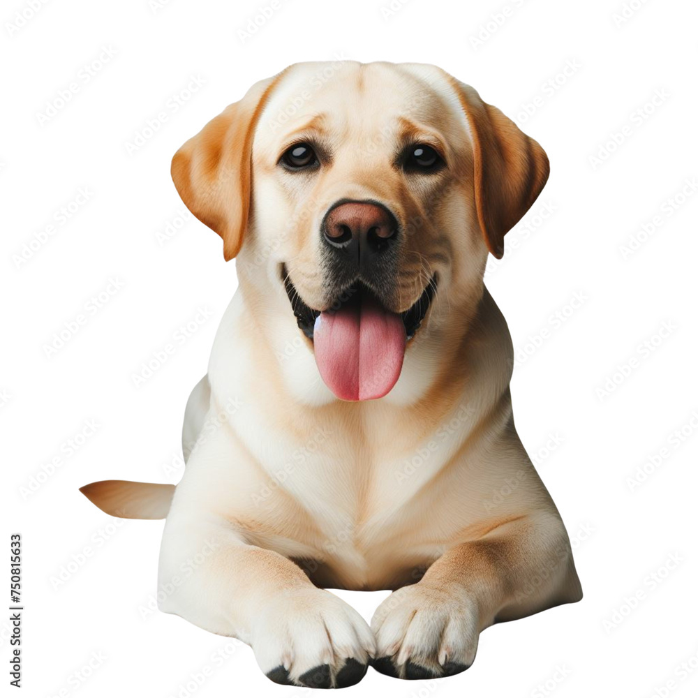 Loyal Labrador Retriever Enjoying Fetch Game on Sunny Beach, Fun Pet Activity - Generative AI Loyal Labrador Retriever Enjoying Fetch Game on Sunny Beach, Fun Pet Activity - Generative AI