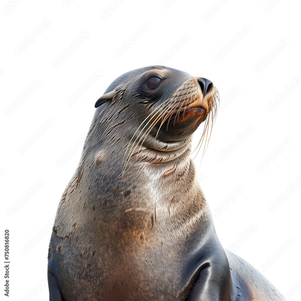 Obraz premium Photo of seal lion isolated on transparent background
