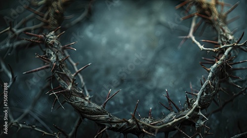 A symbolic Good Friday frame depicts intertwined vines, thorns, and sacrifice, embodying entanglement.