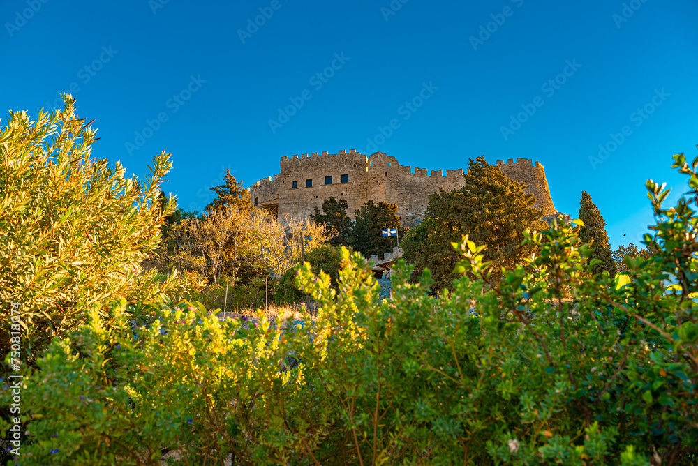 The Medieval Acropolis of Lindos, Rhodes, Greece.