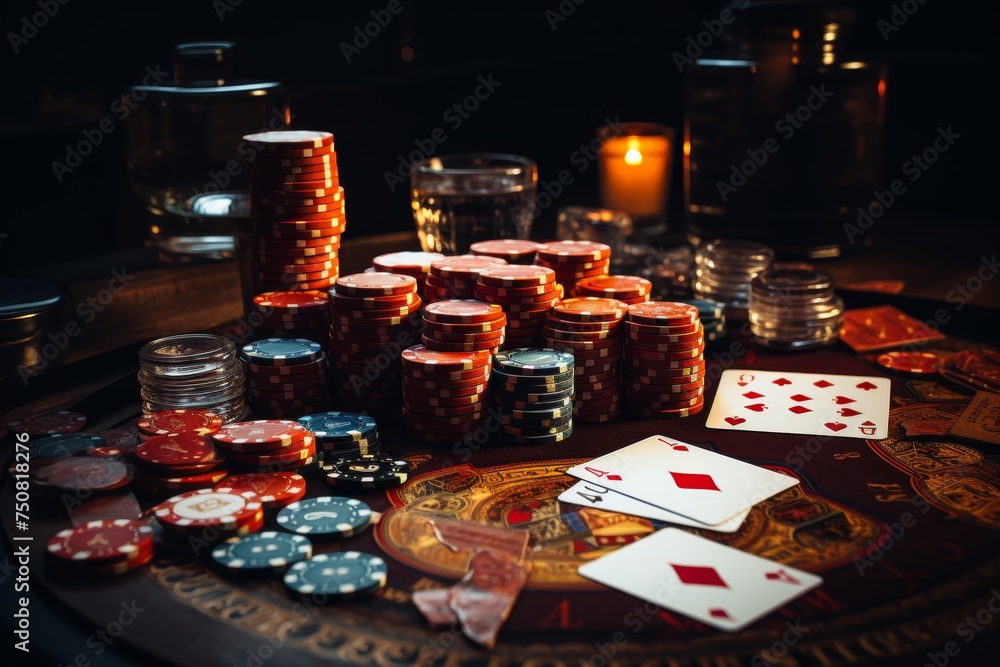the ambiance of a luxurious restaurant and casino in las vegas during a vip night, with a focus on poker, slots, cards, and rouletteIncorporate elements that appeal to players, gamers the ambiance of a luxurious restaurant and casino in las vegas during a vip night, with a focus on poker, slots, cards, and rouletteIncorporate elements that appeal to players, gamers