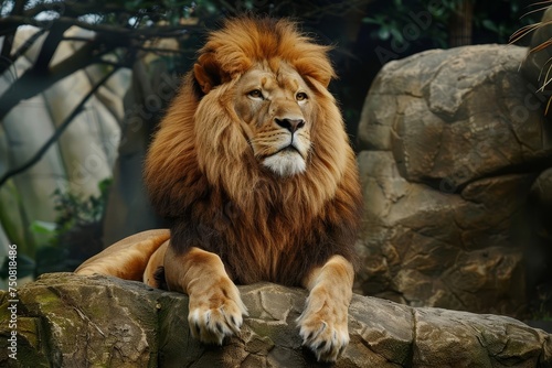 Lion in a majestic pose Symbolizing power Royalty And the wild spirit of nature