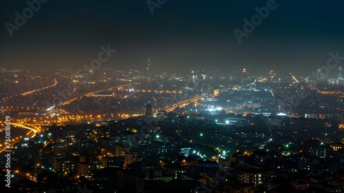 Wallpaper Mural Haifa Skyline at Twilight in Ottoman Art Style Torontodigital.ca