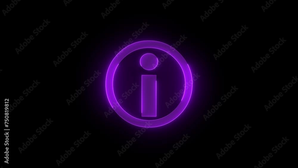 Help desk icon glowing neon purple color animation black background Help desk icon glowing neon purple color animation black background