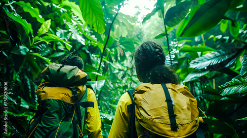 Randonnée dans la forêt tropicale
