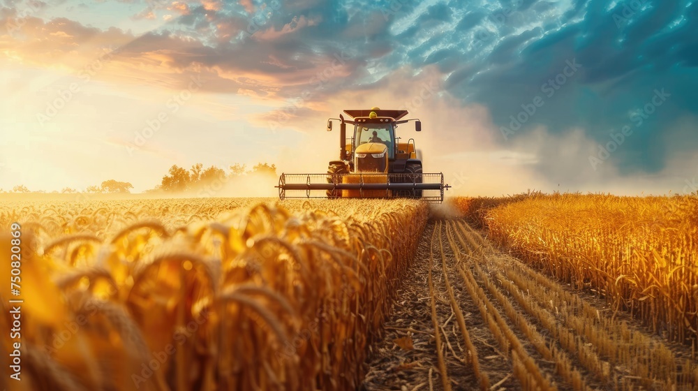 Fototapeta premium Expertise in agriculture on display, capturing the dynamic essence of modern farming and sustainable cultivation.