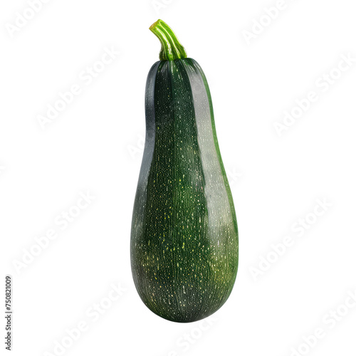 Photo of zucchini, Courgette isolated on transparent background