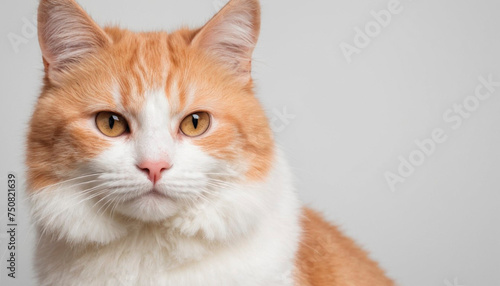 cat on a white background