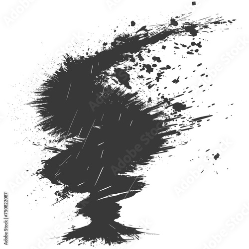 Silhouette Tornado whirlwind black color only