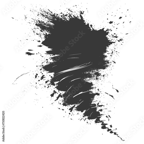 Silhouette Tornado whirlwind black color only