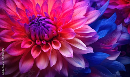 macro close-up photography of vibrant color flower as a creative abstract background