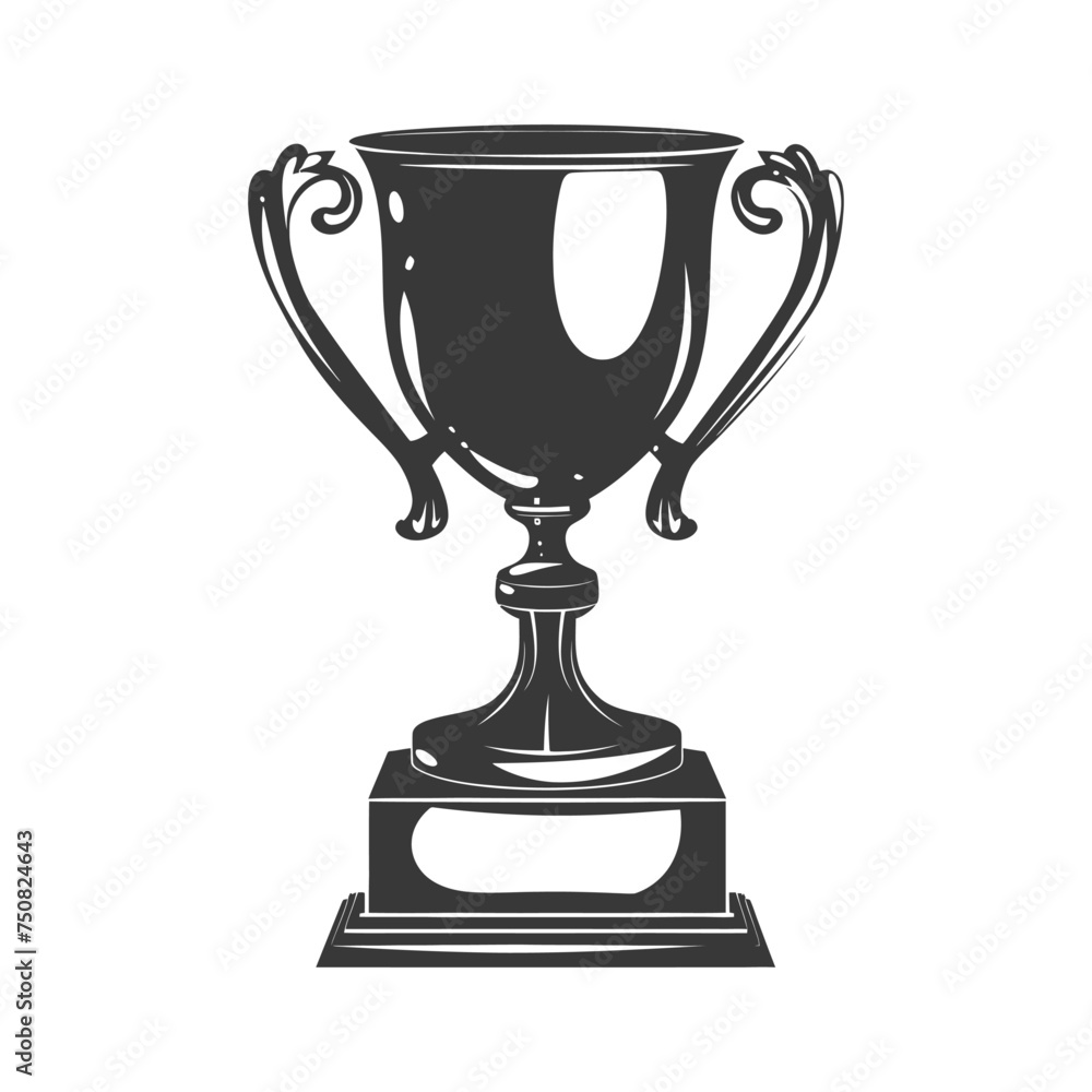 Silhouette trophy winner symbol black color only Silhouette trophy winner symbol black color only