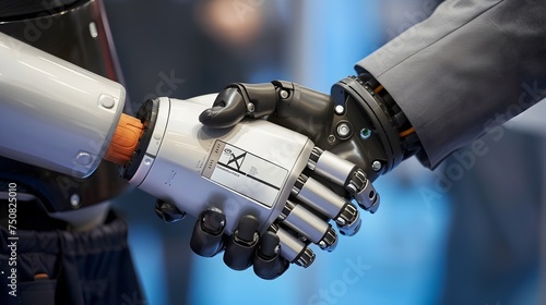 People Shaking Hands with Robot in Realistic Detail